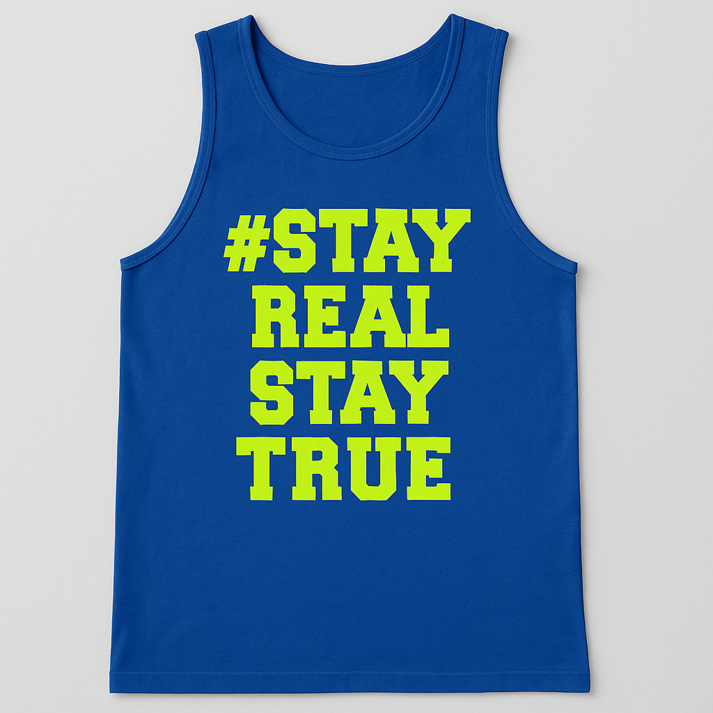 #SRST Tank - Blue and Neon Yellow